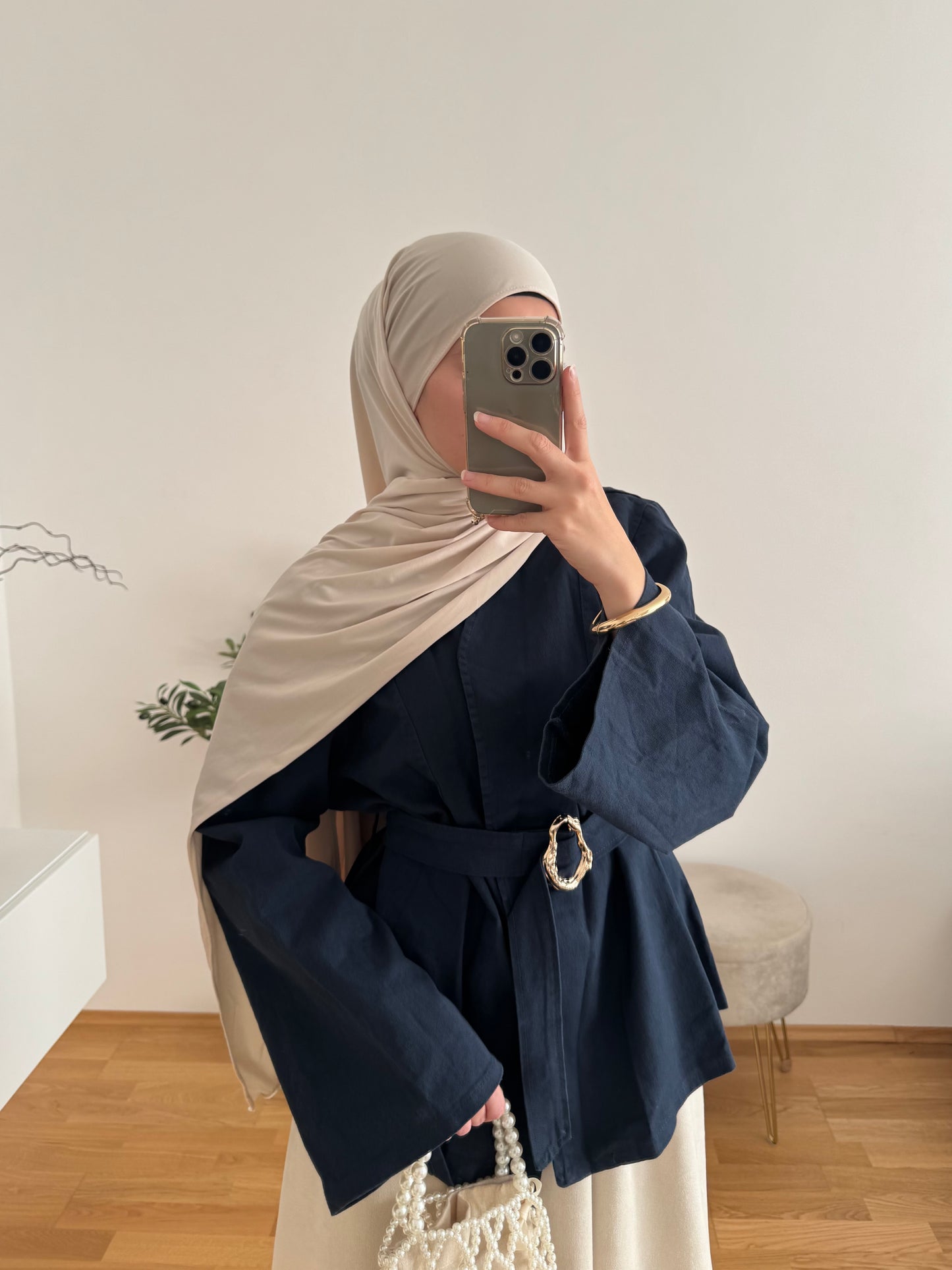 Denim Oberteil dunkelblau