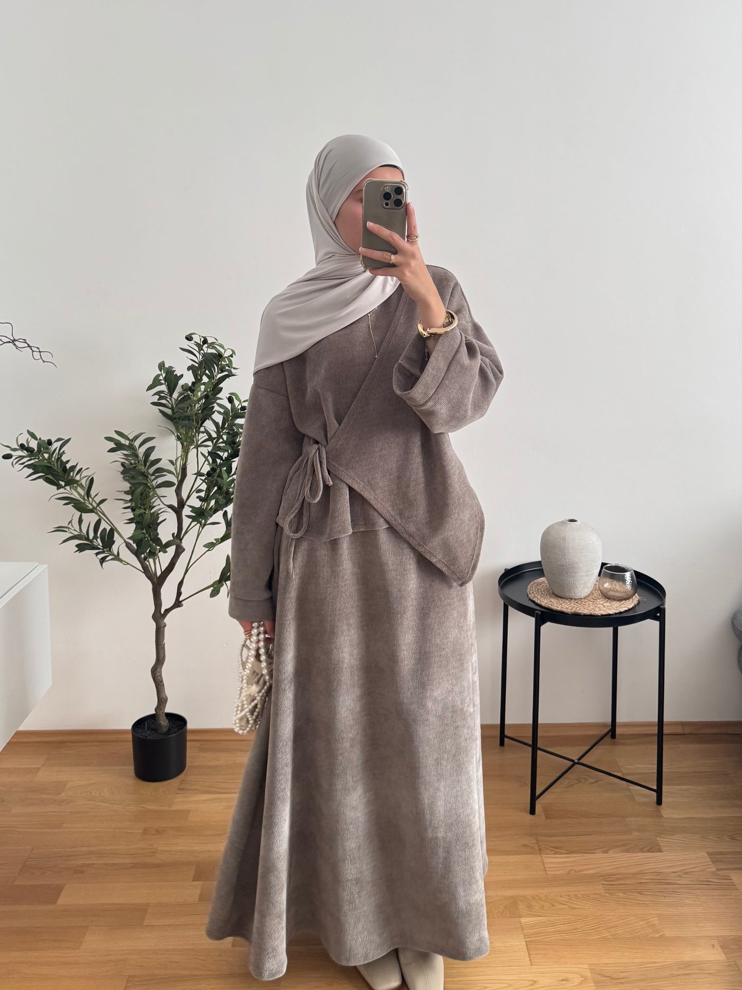 Safiya Zweiteiler taupe