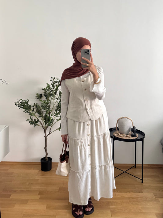 Jasmina Leinen Zweiteiler creme