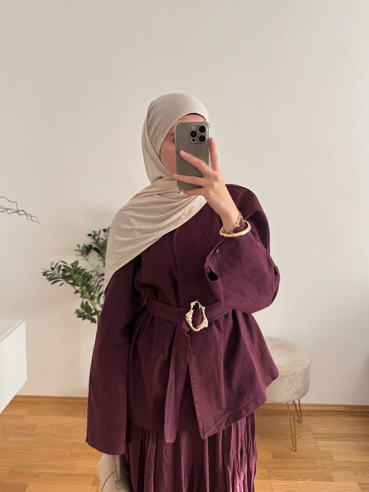 Denim Oberteil bordeaux