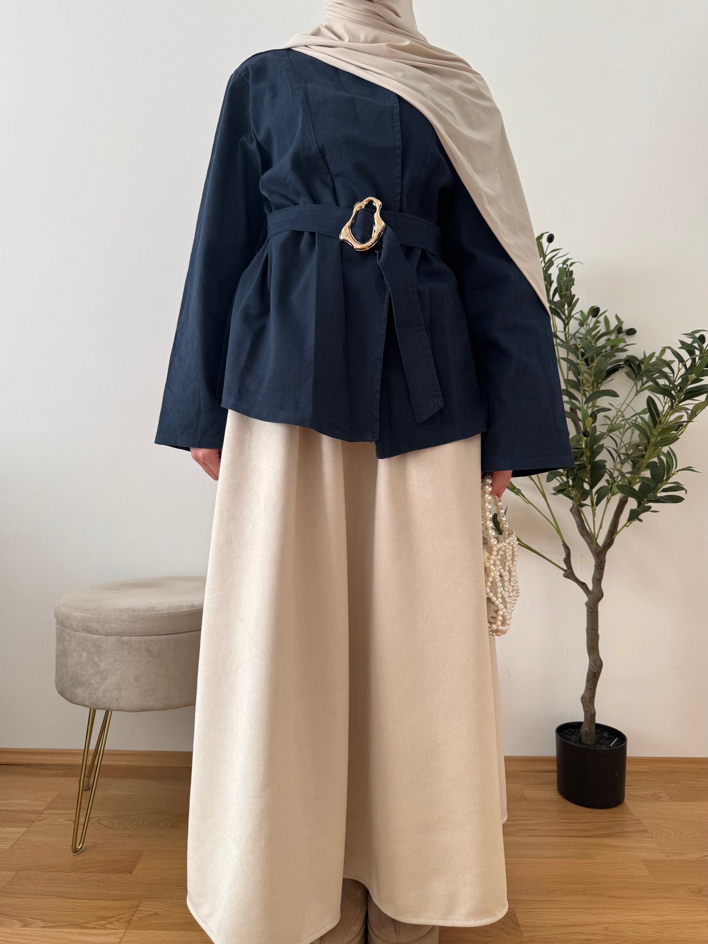 Denim Oberteil dunkelblau