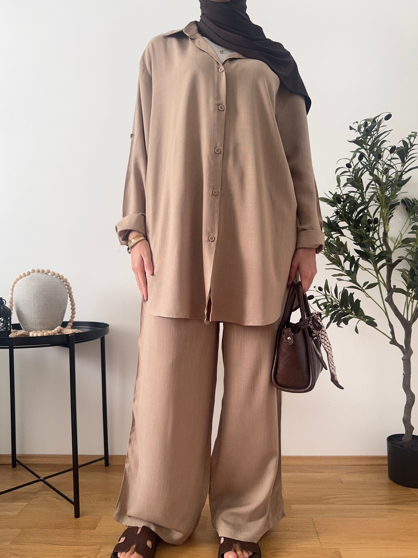 Amira Basic Zweiteiler taupe