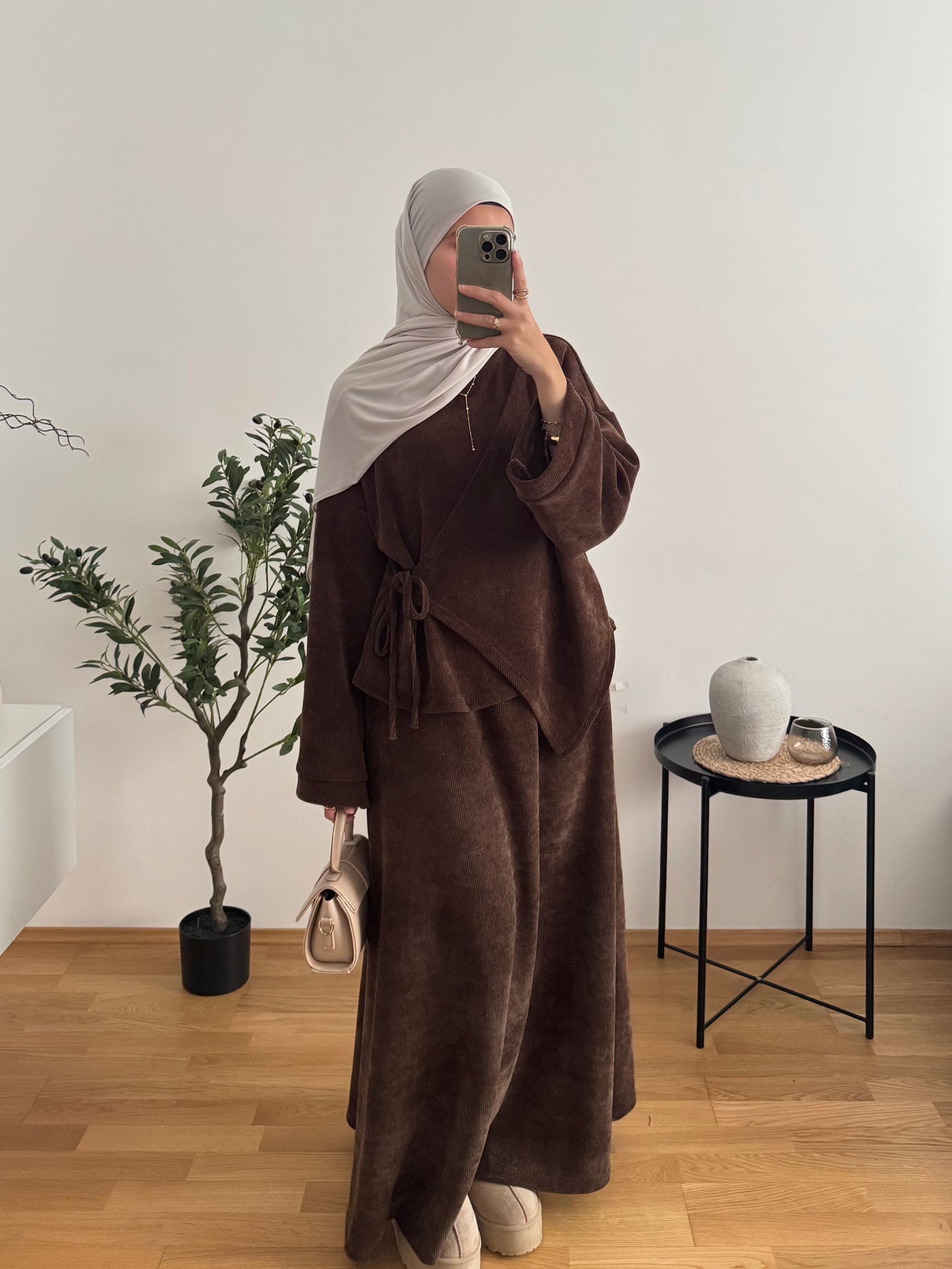 Safiya Zweiteiler braun