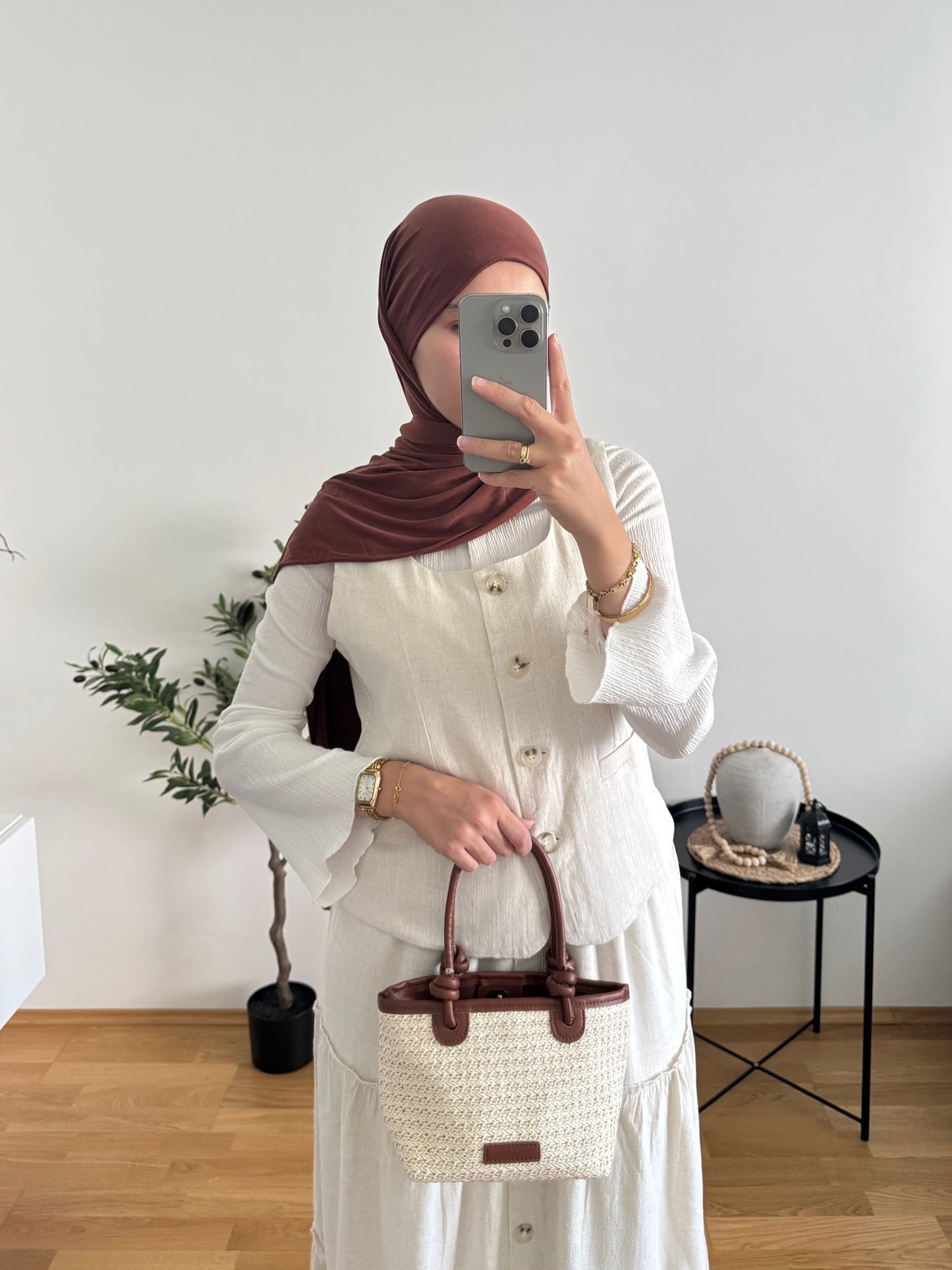 Jasmina Leinen Zweiteiler creme