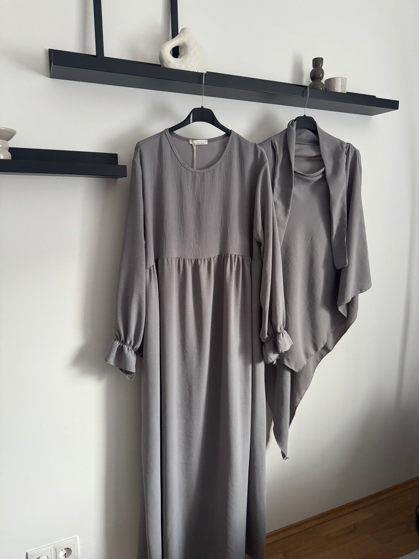 Abaya Set Safira dunkelgrau