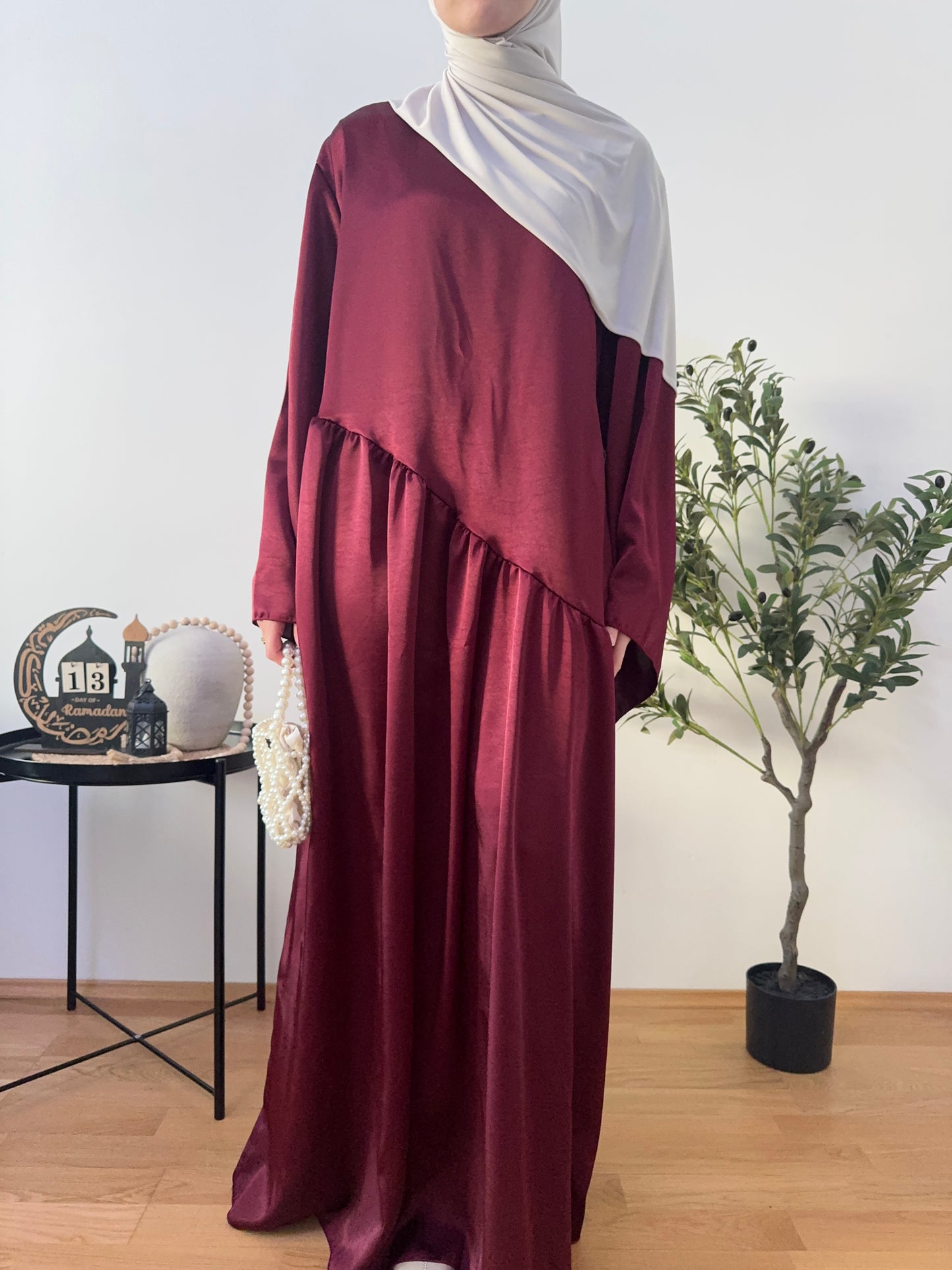 Rümeysa Abaya dunkelrot