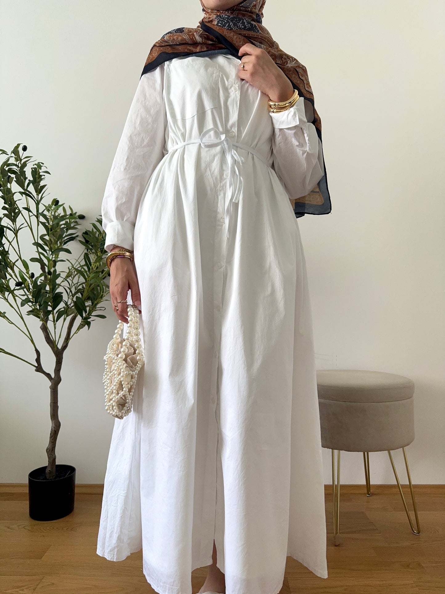 Luna Hemdkleid weiß