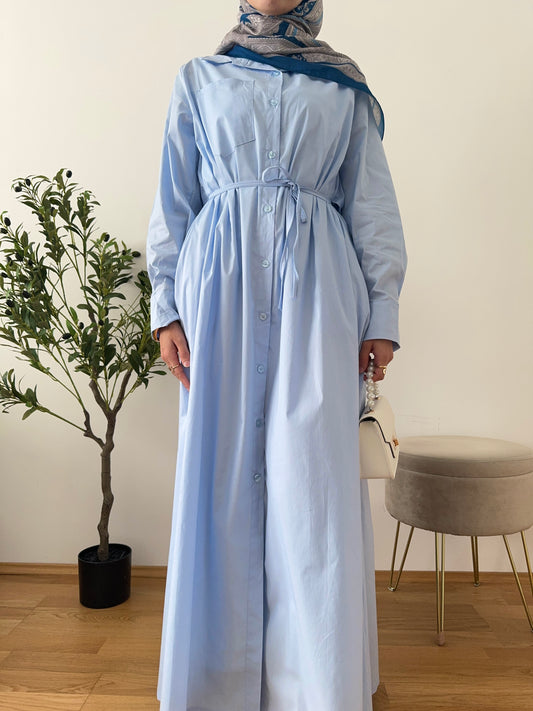 Luna Hemdkleid blau