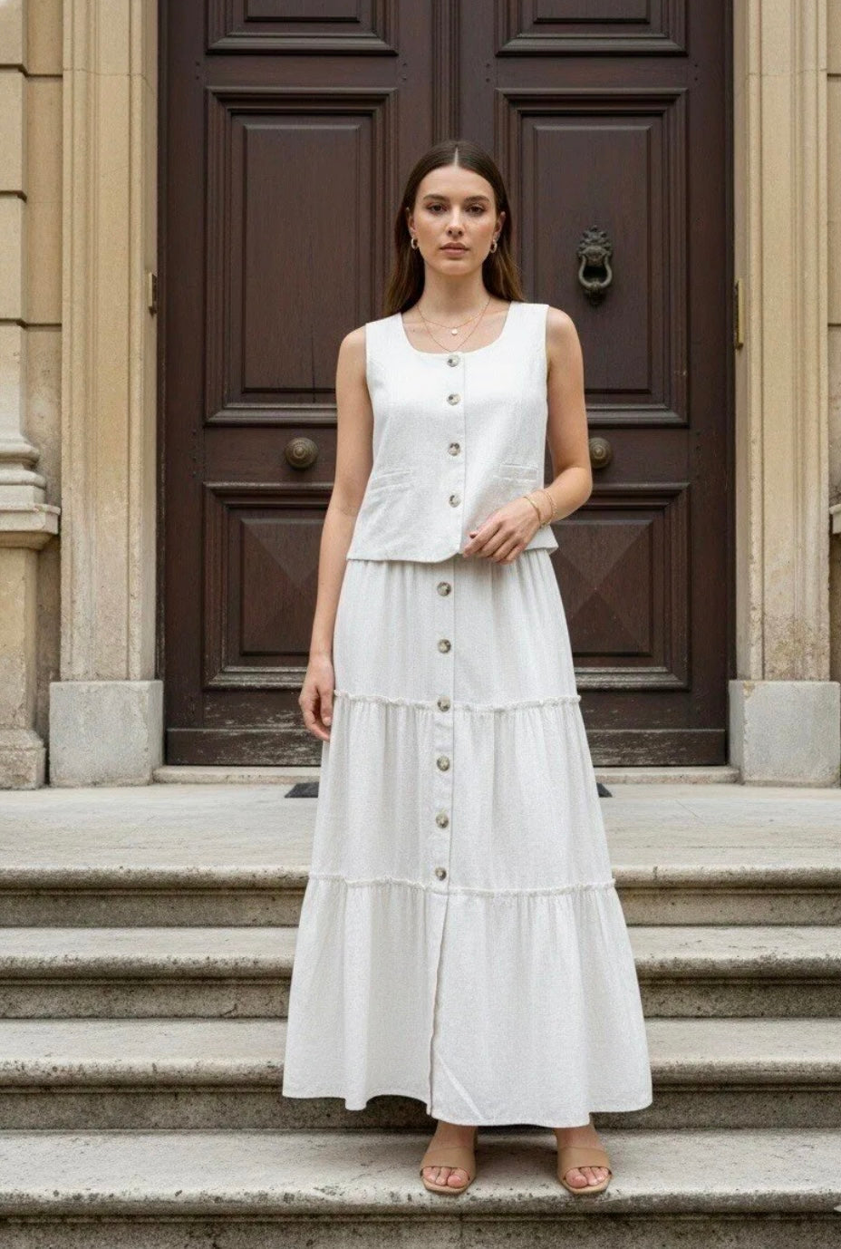 Jasmina Leinen Zweiteiler creme