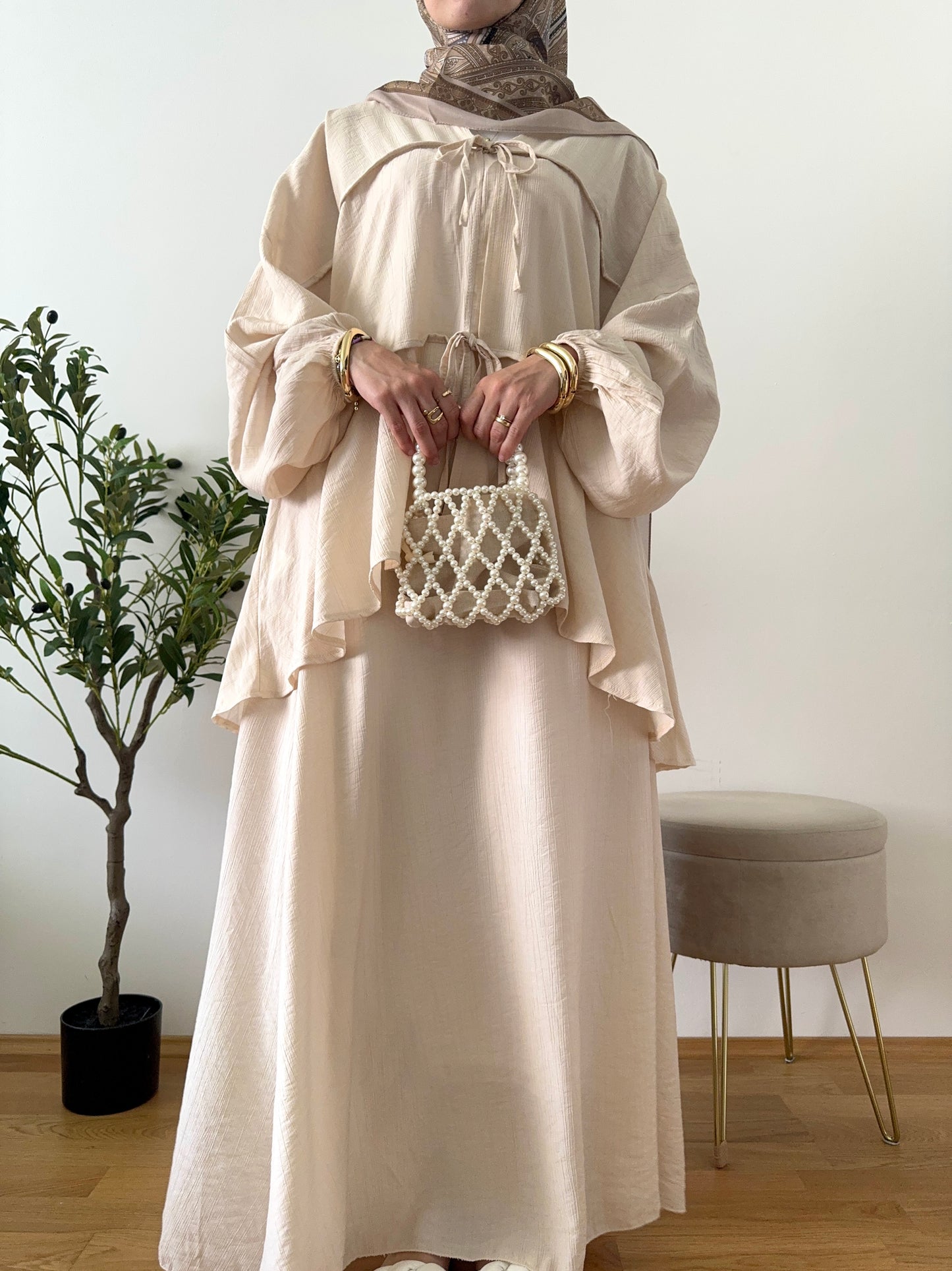 Noor Zweiteiler creme