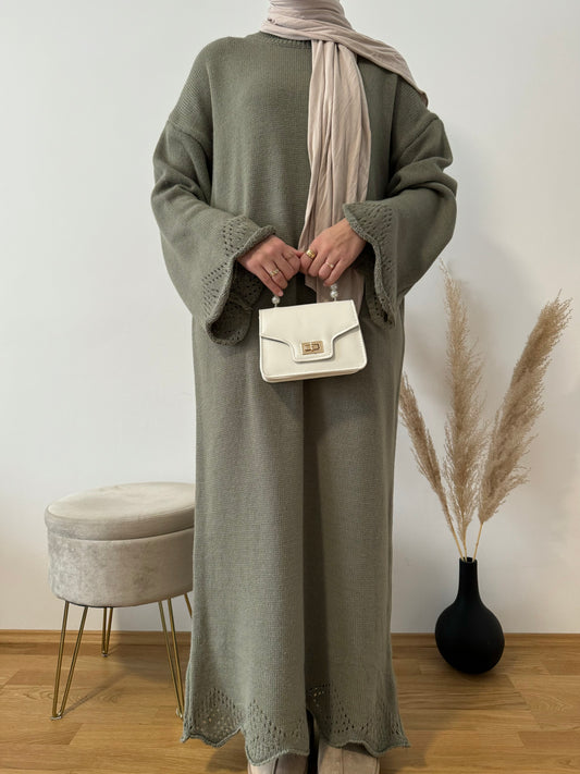 Meryem Strick Kleid khaki
