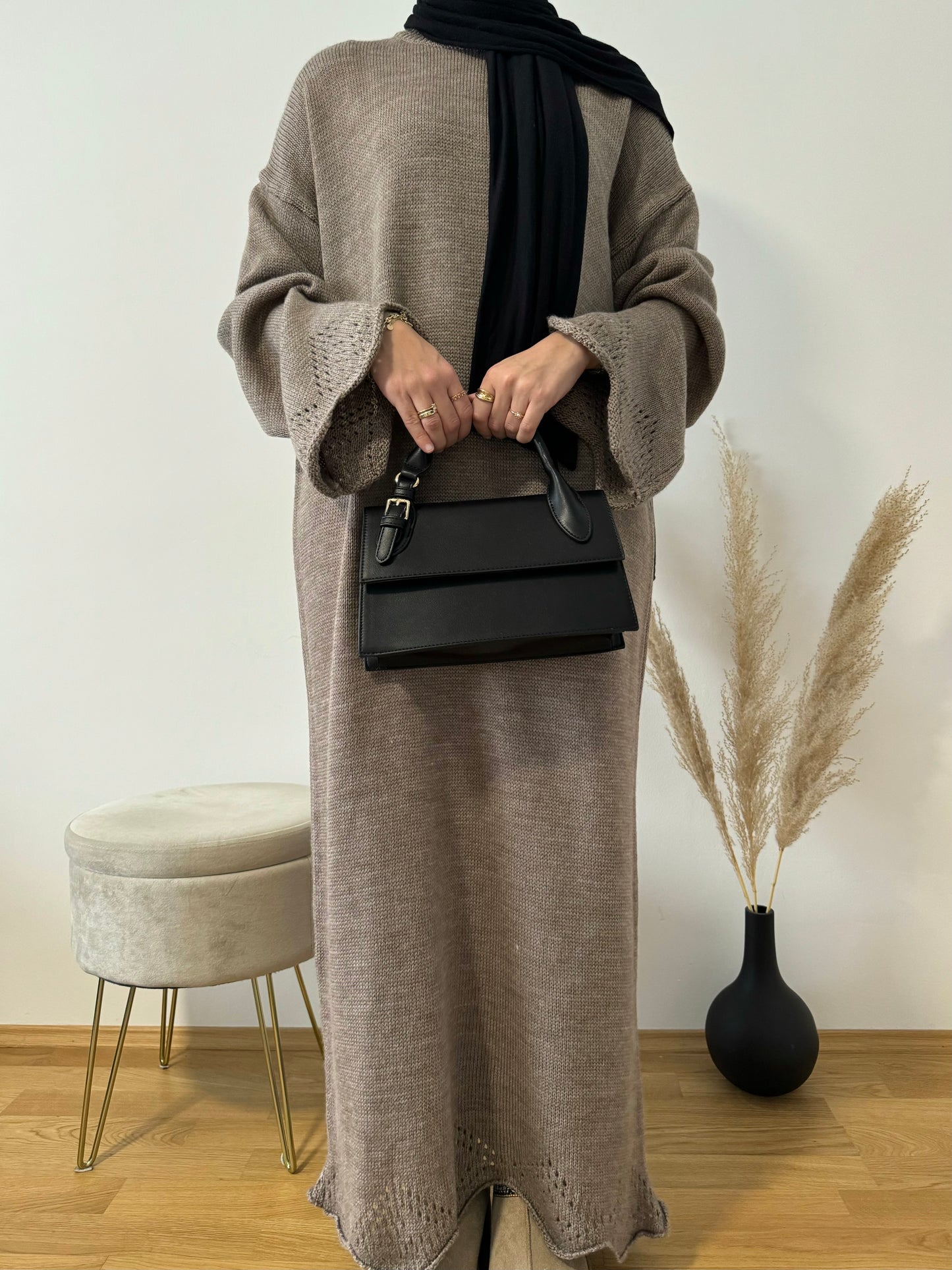 Meryem Strick Kleid mocha