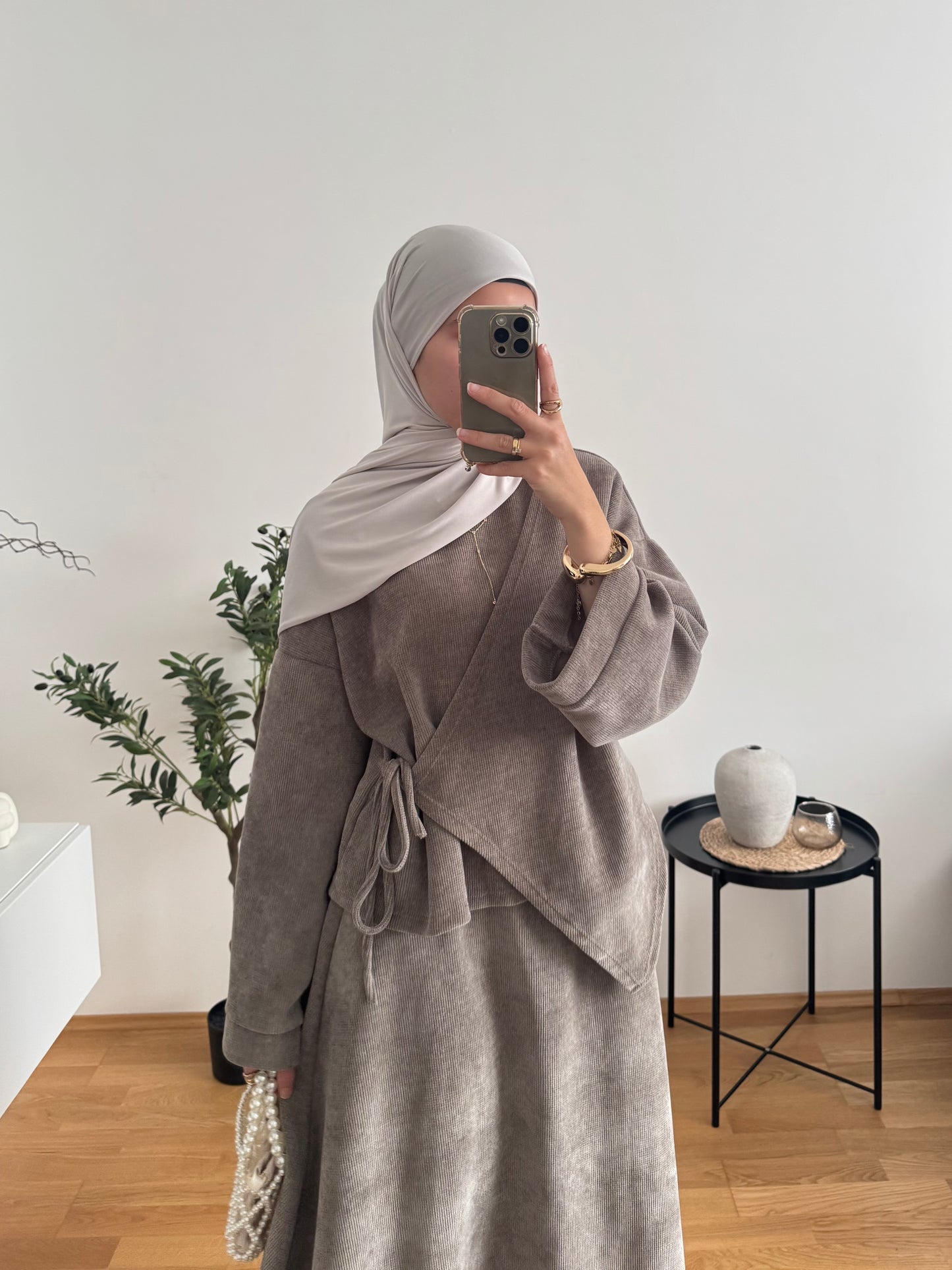 Safiya Zweiteiler taupe