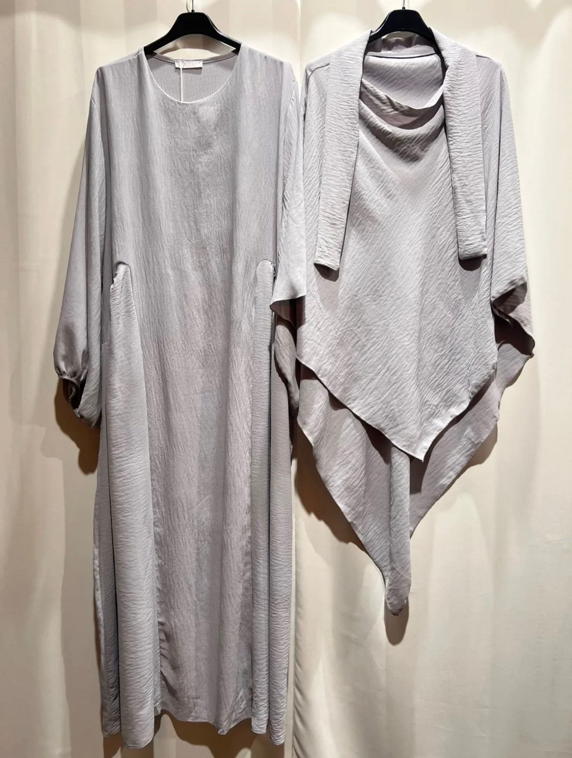 Abaya Set Medina hellgrau