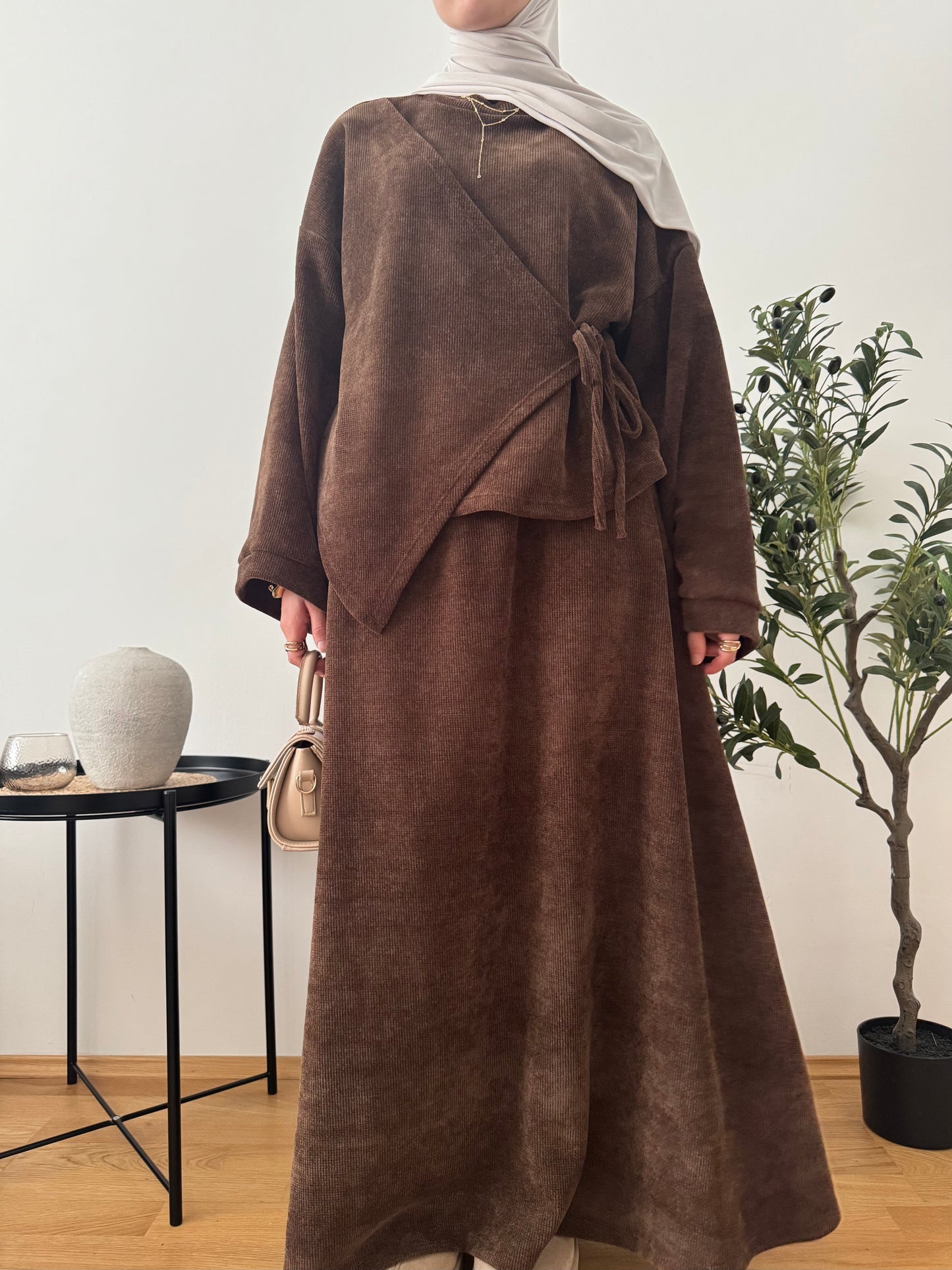 Safiya Zweiteiler braun