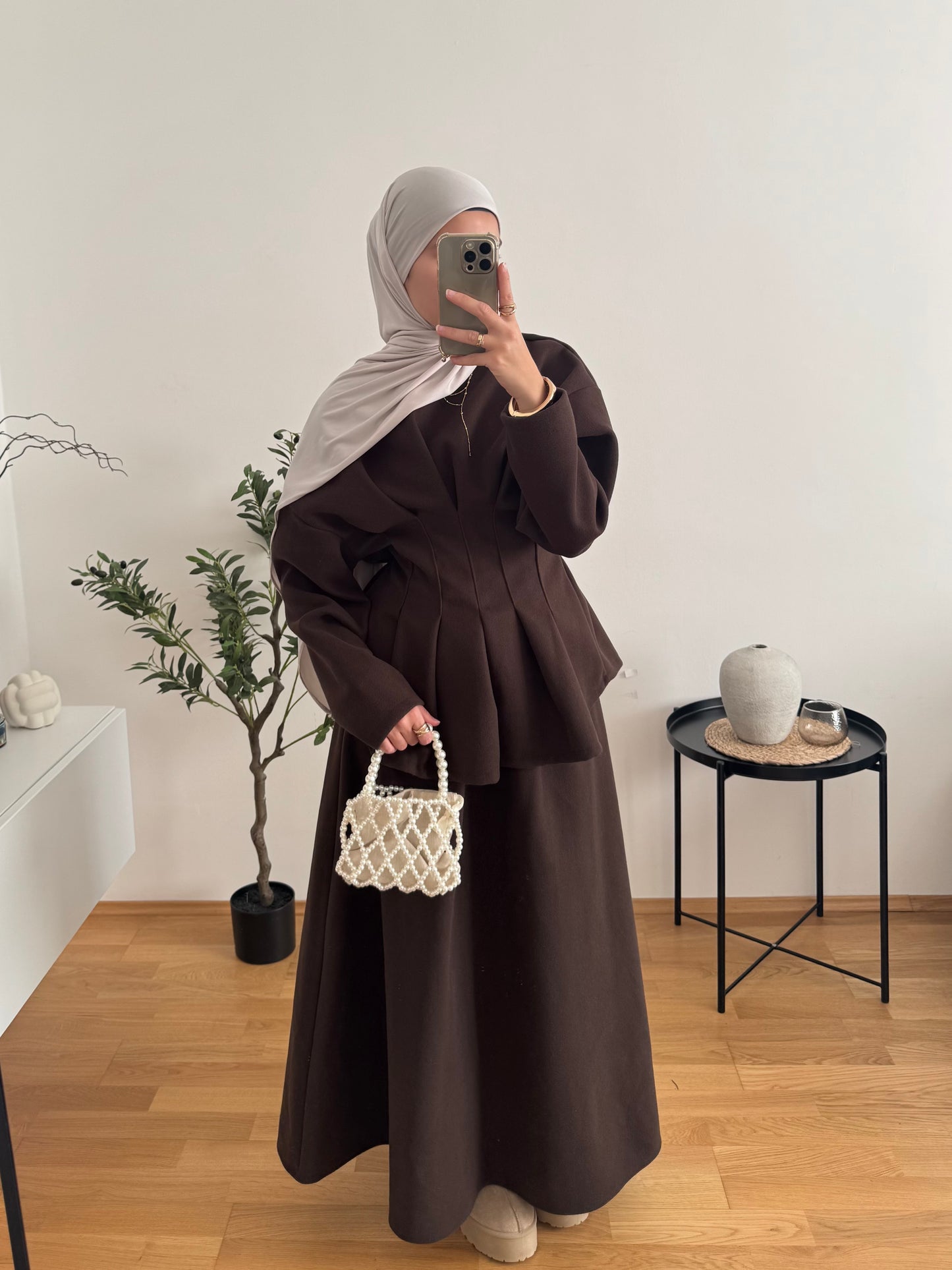 Lina Zweiteiler dunkelbraun