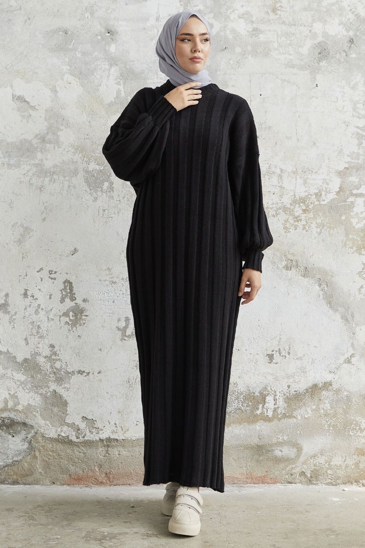 Selina Strick Kleid schwarz