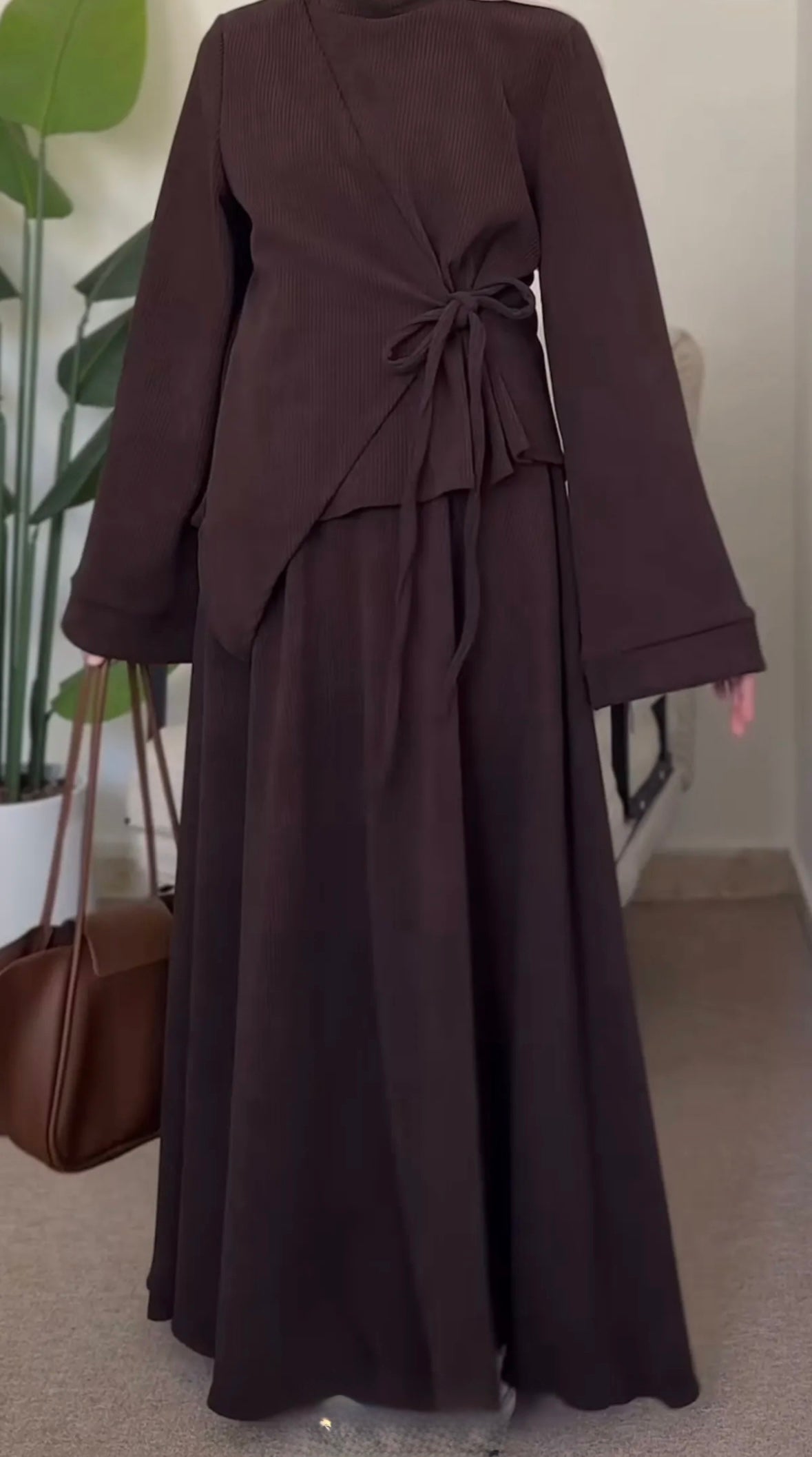 Safiya Zweiteiler braun