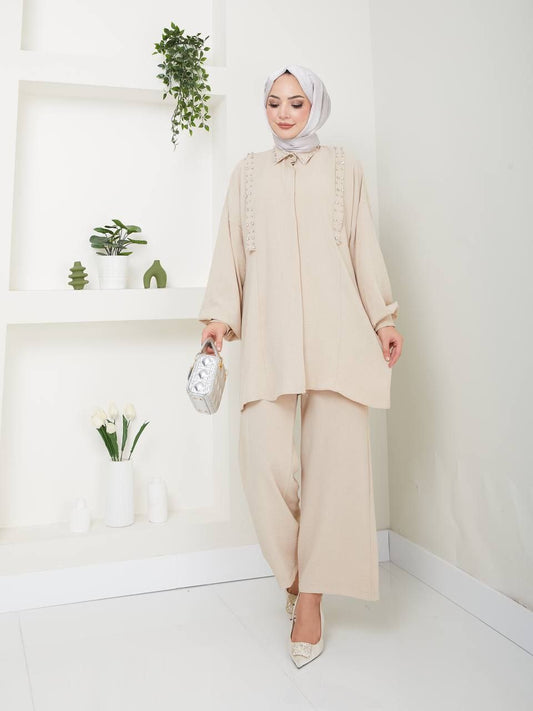 Ayrobin Zweiteiler creme